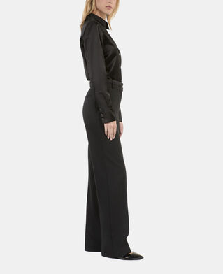 The Kooples WOMEN BLACK black wide-leg suit trousers