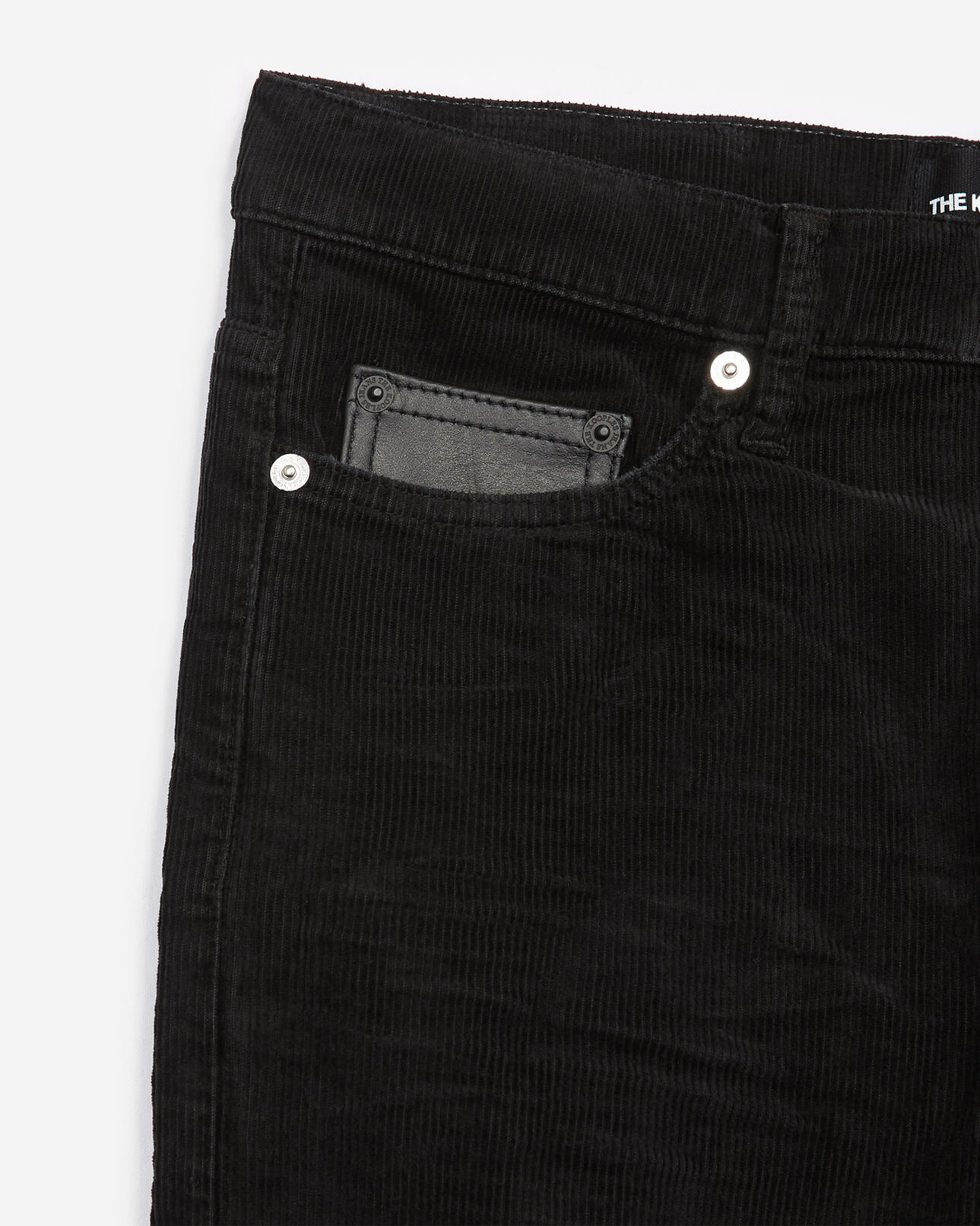 The Kooples MEN BLACK black corduroy jeans with tack buttons