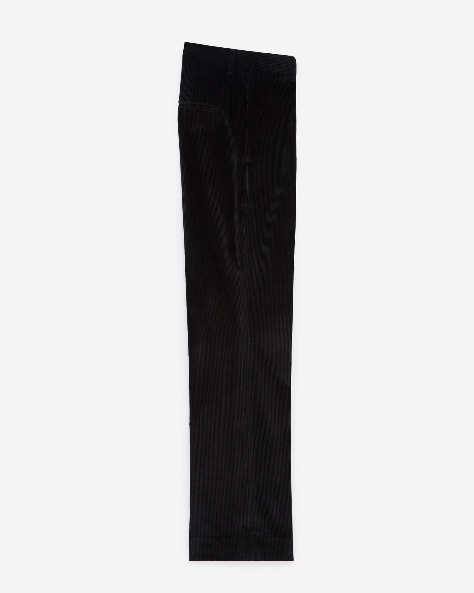 Loose-fitting black velvet pants, BLACK, hi-res image number null