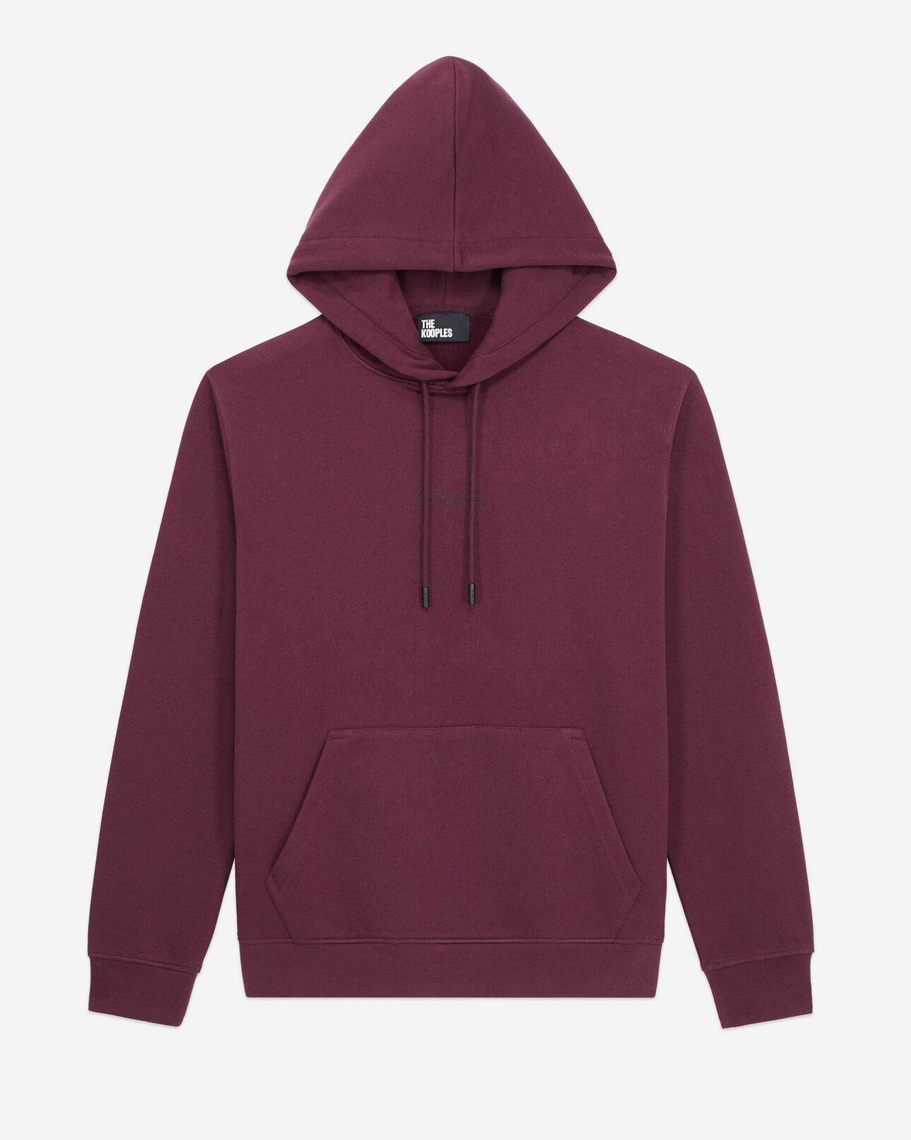 The Kooples MEN BORDEAUX men's burgundy hoodie with logo
