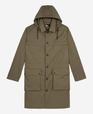 The Kooples HOMME KAKI parka à capuche kaki