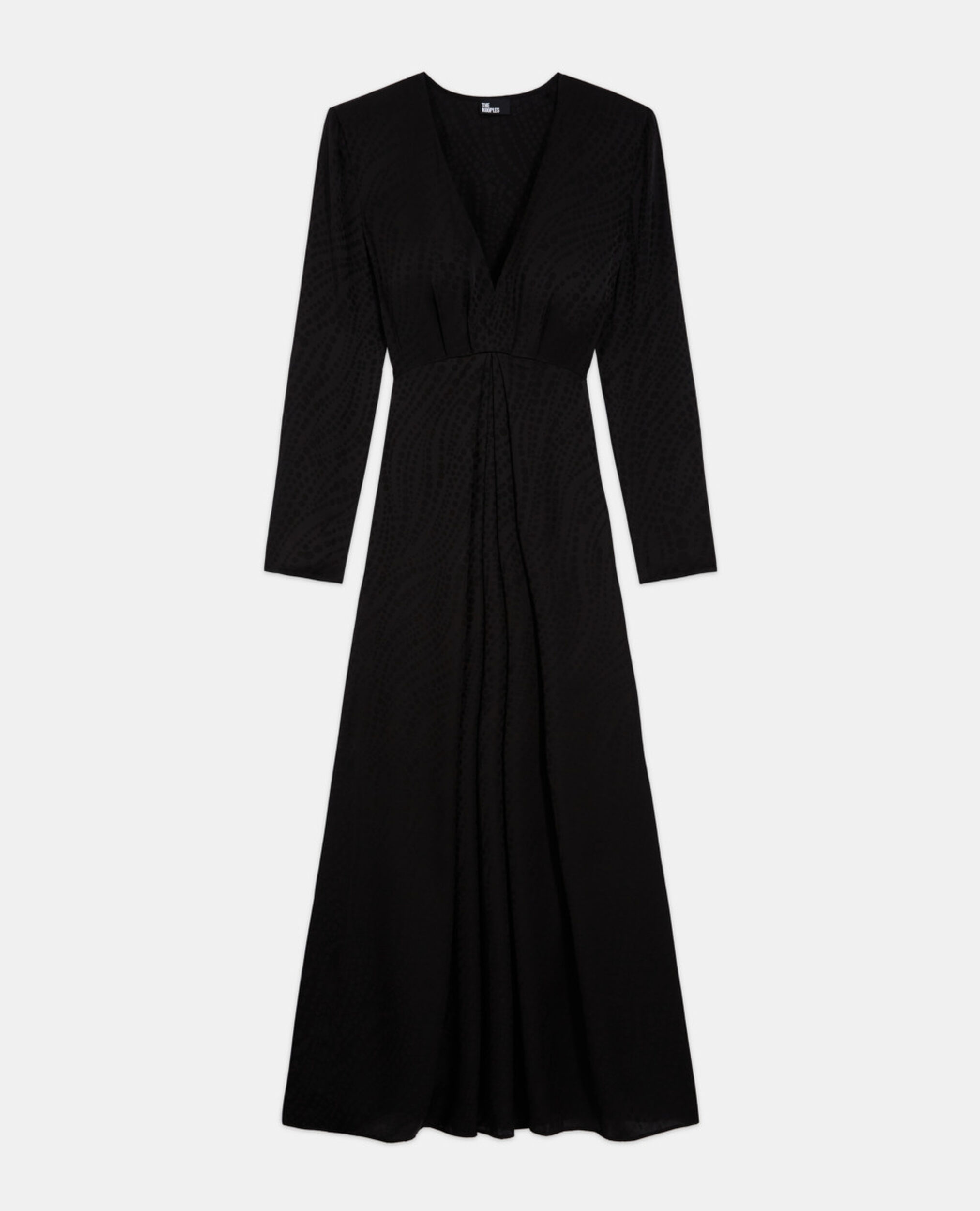 Long printed dress, BLACK, hi-res image number null
