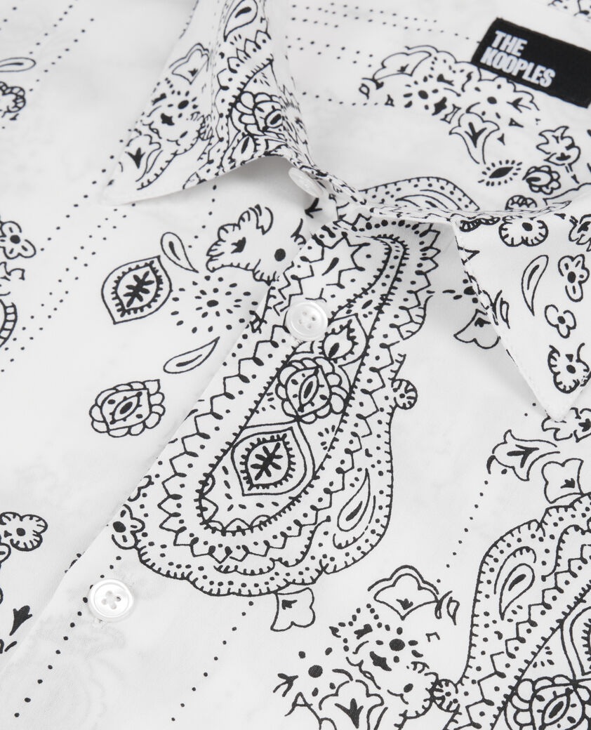 The Kooples HERREN ECRU NAVY hemd mit print