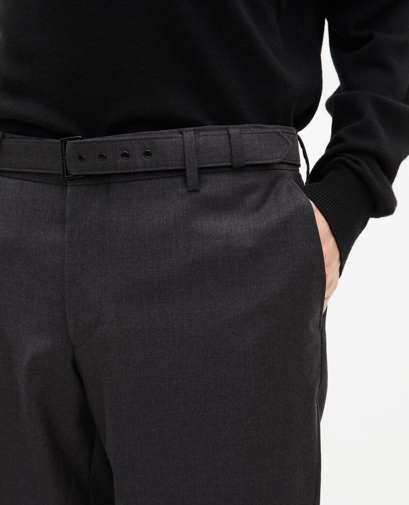 The Kooples HOMME DARK GREY pantalon costume ajust&eacute; laine grise