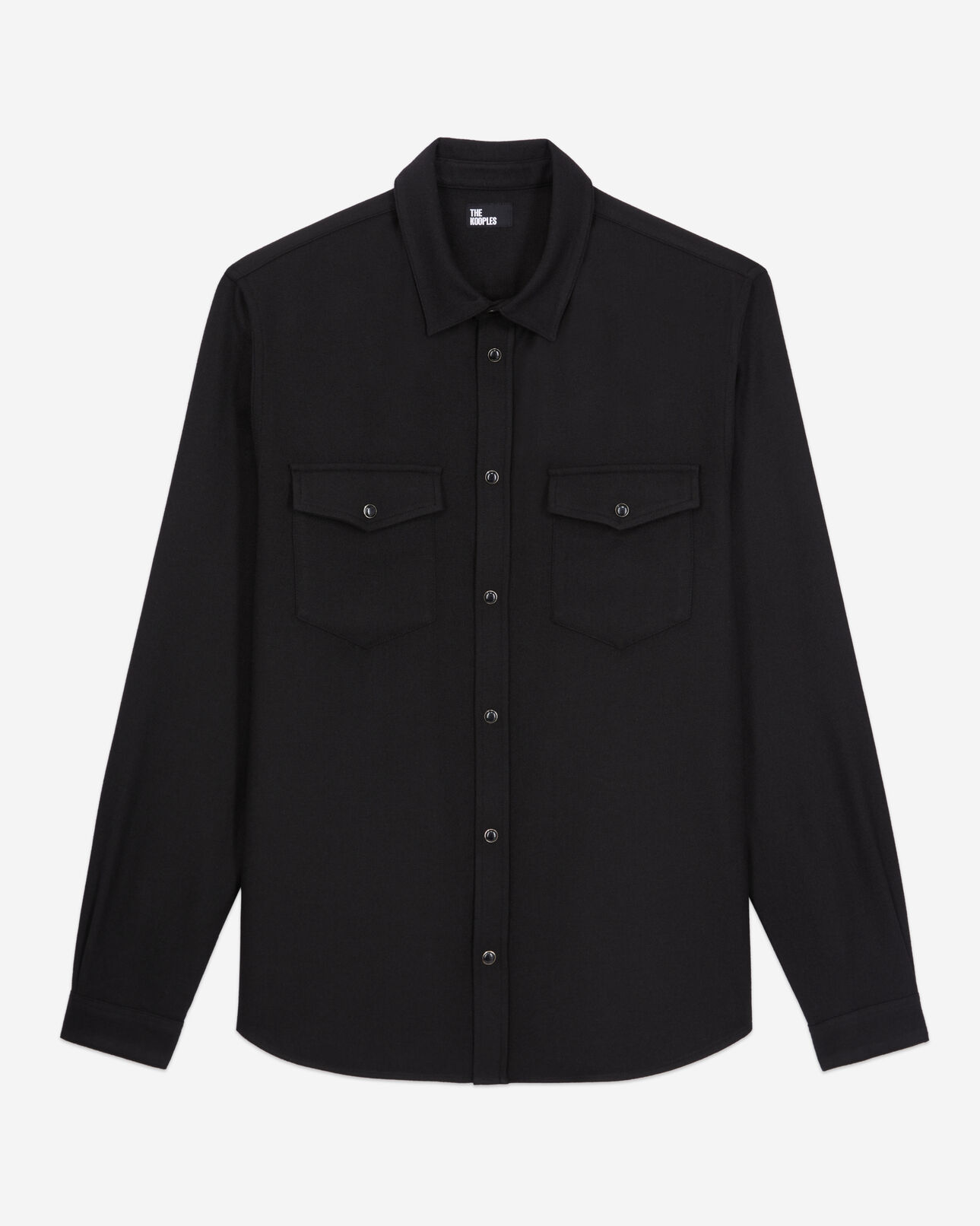 The Kooples H BLACK black flannel shirt