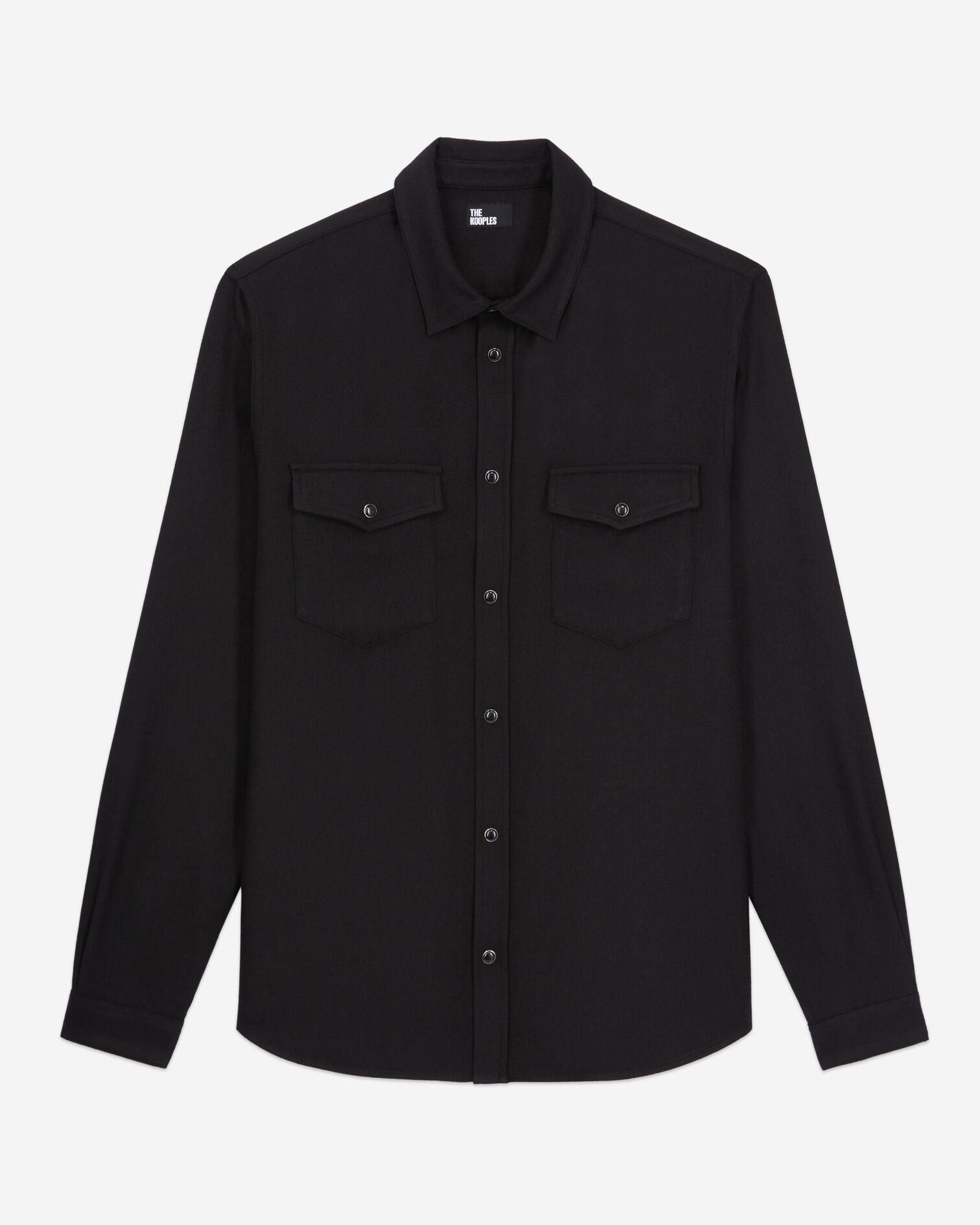 Black flannel shirt, BLACK, hi-res image number null