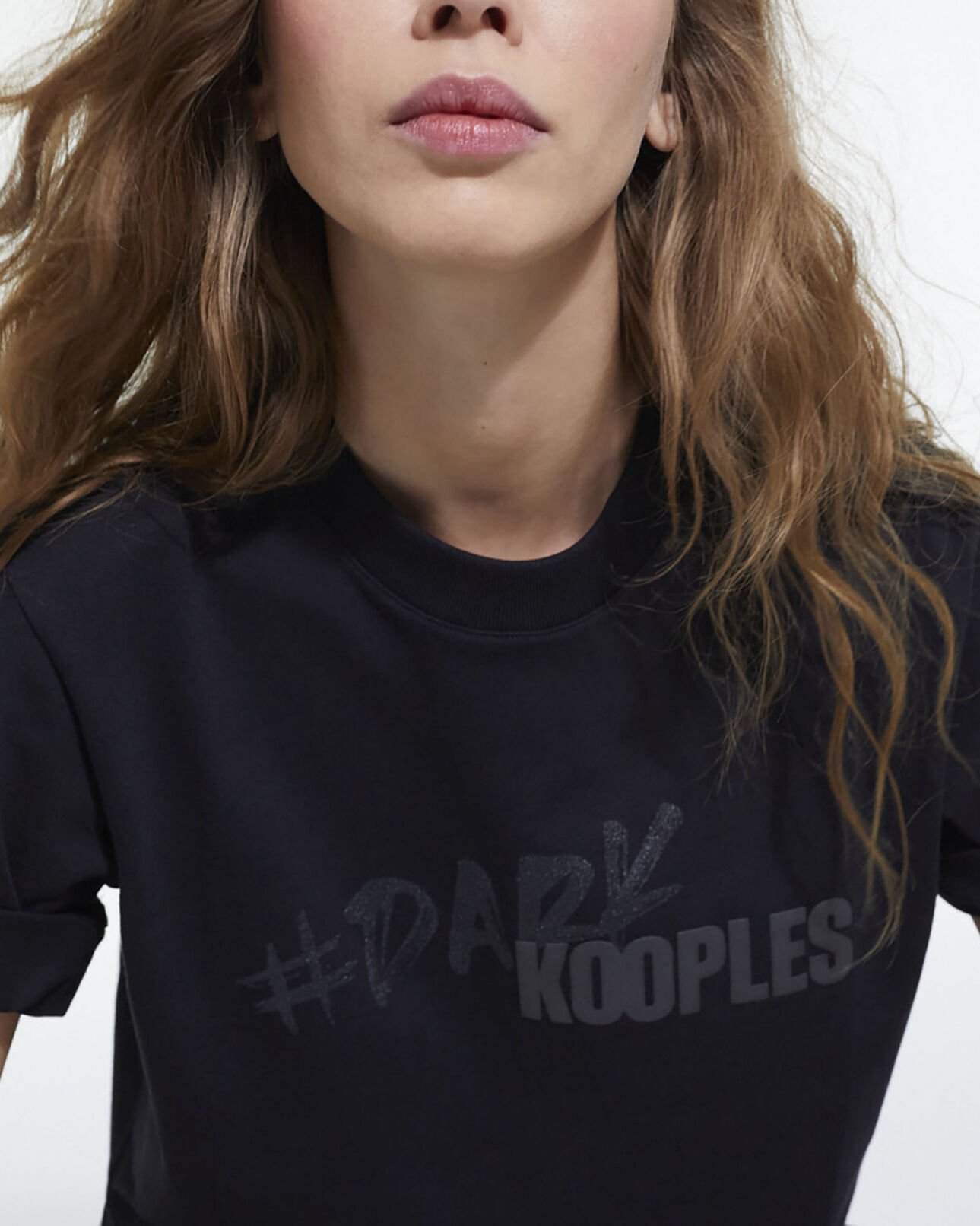The Kooples FEMME BLACK t-shirt logo the kooples noir