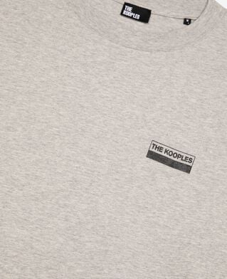 The Kooples HOMME LIGHT GREY MELANGE t-shirt à sérigraphie gris