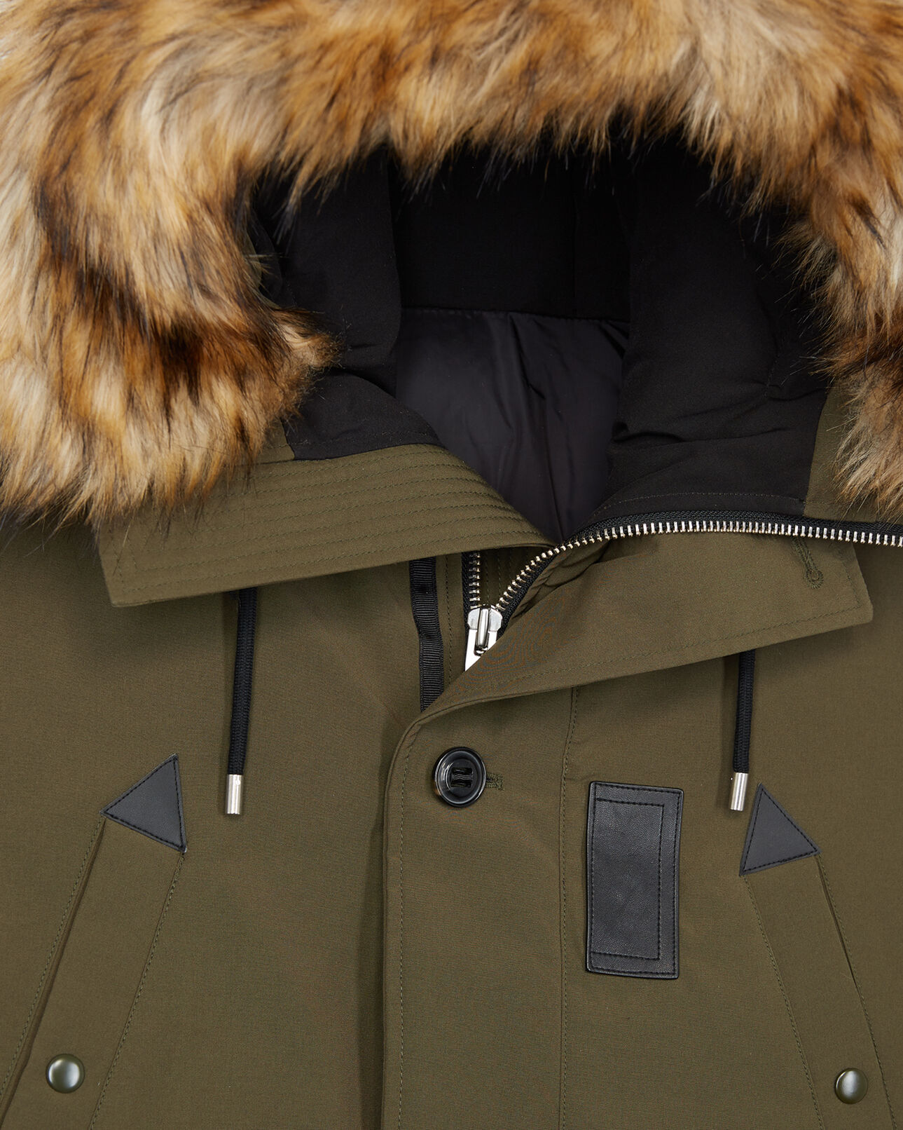 The Kooples MEN KAKI oversized khaki parka