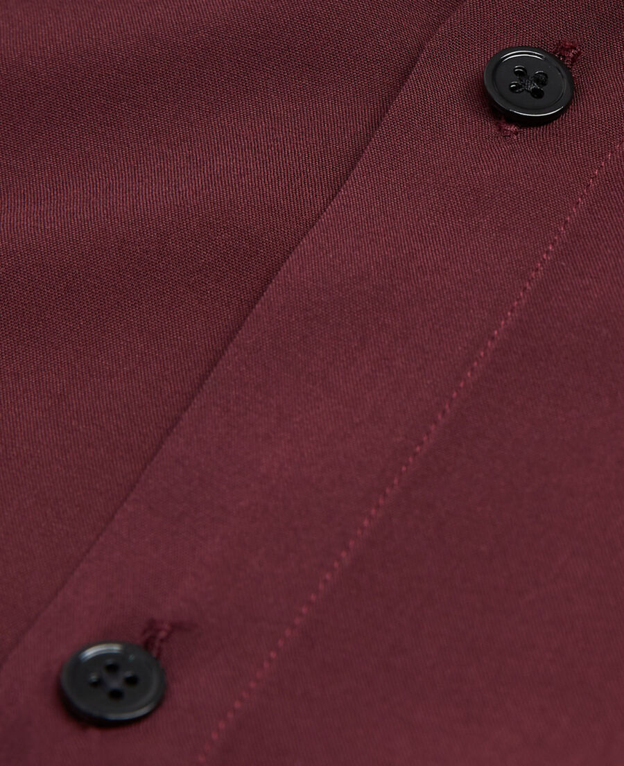 red shirt with classic collar