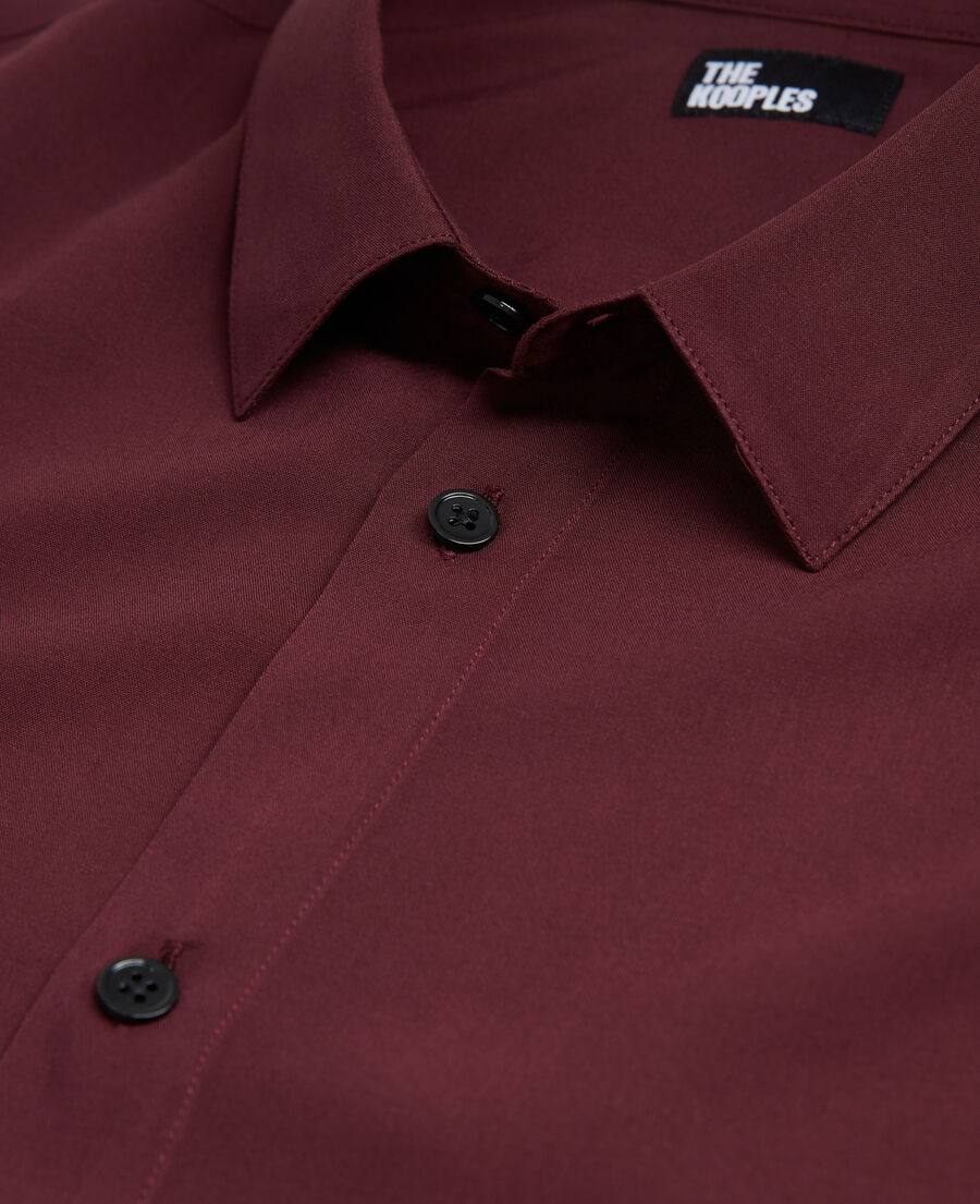 red shirt with classic collar