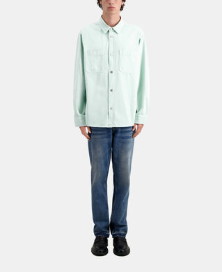 The Kooples H OCEAN green denim overshirt