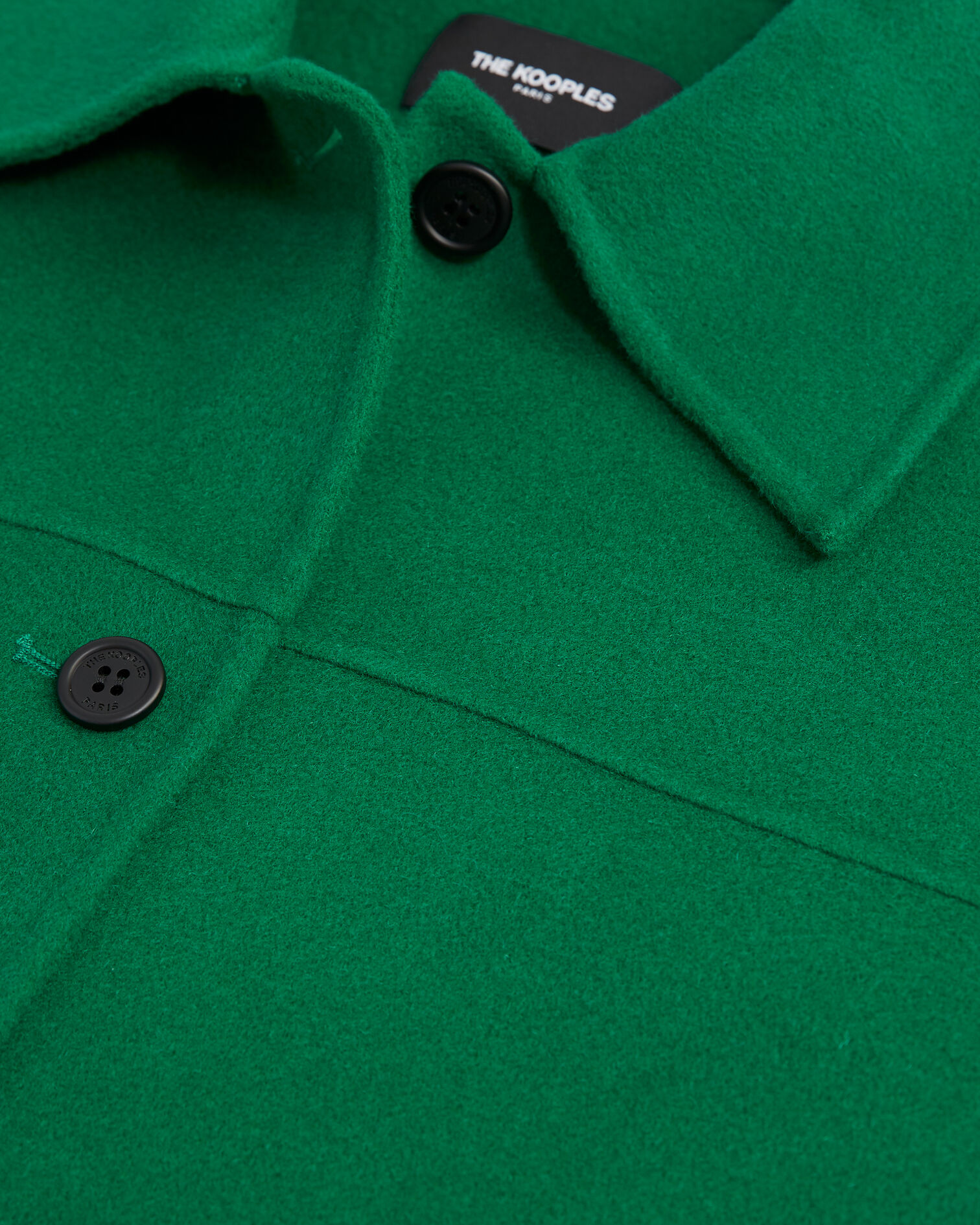 Overshirt-style green wool jacket, APPLE, hi-res image number null