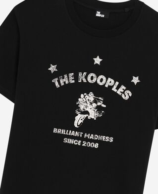 The Kooples H BLACK t-shirt with black screen print