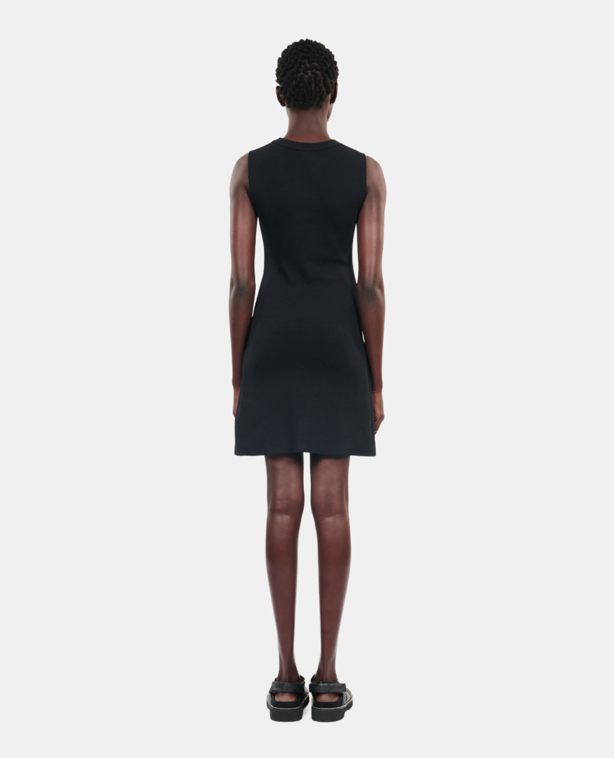 Black short Blazon dress, BLACK, hi-res image number null