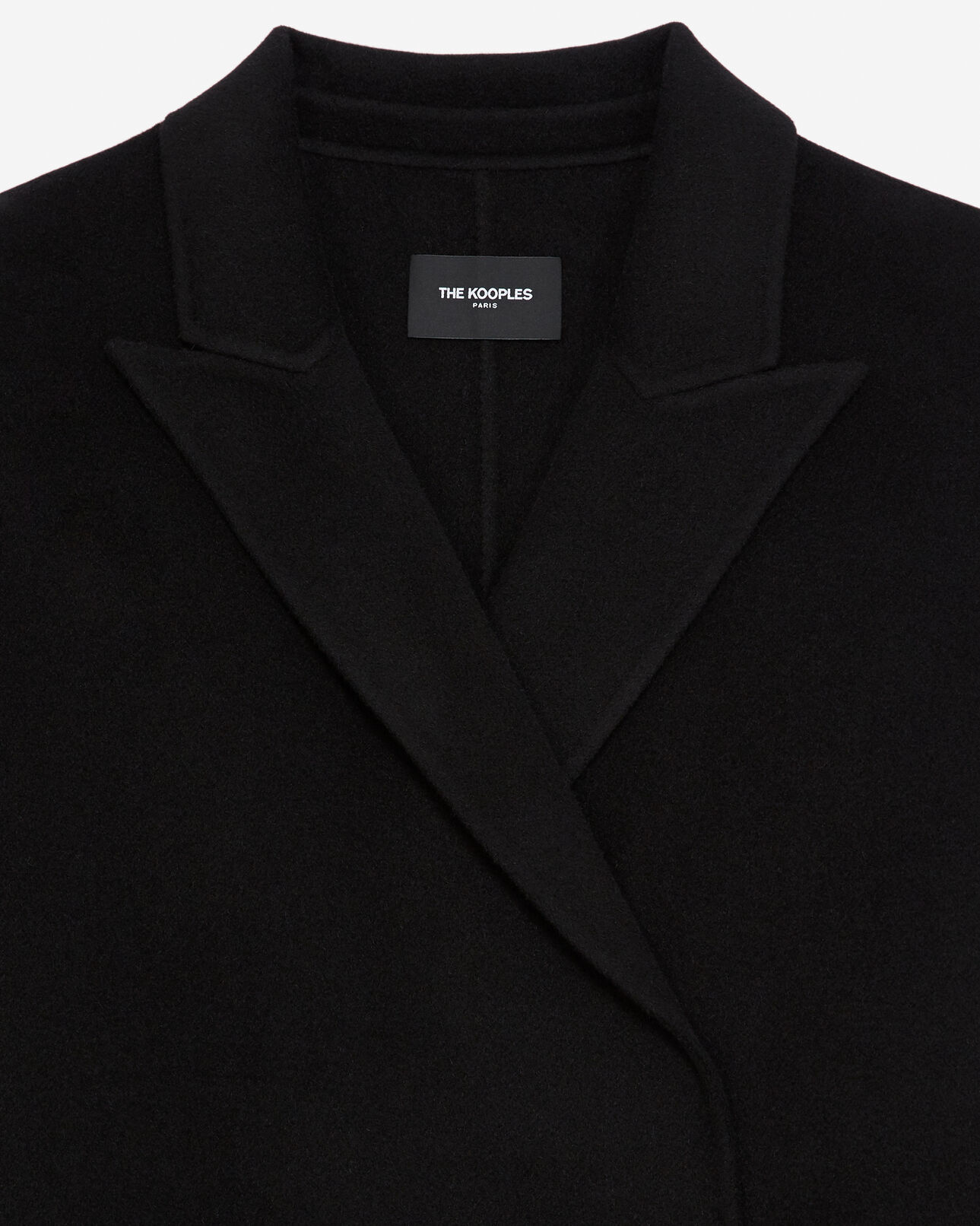 The Kooples WOMEN BLACK oversized double-faced black wool coat