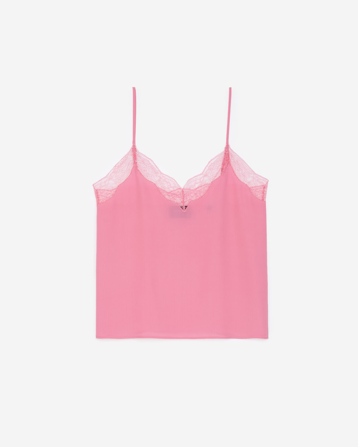 Light pink camisole with lace, PINK, hi-res image number null