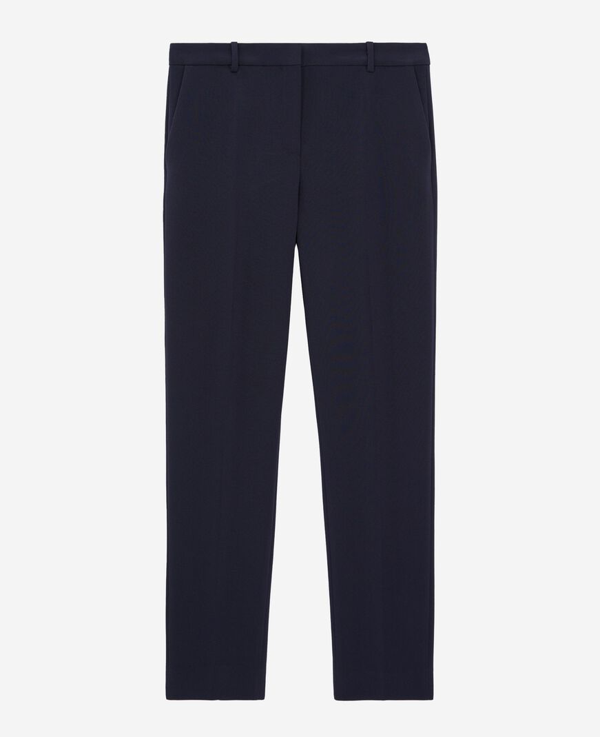 The Kooples WOMEN DARK NAVY slim-fit crepe pants navy blue