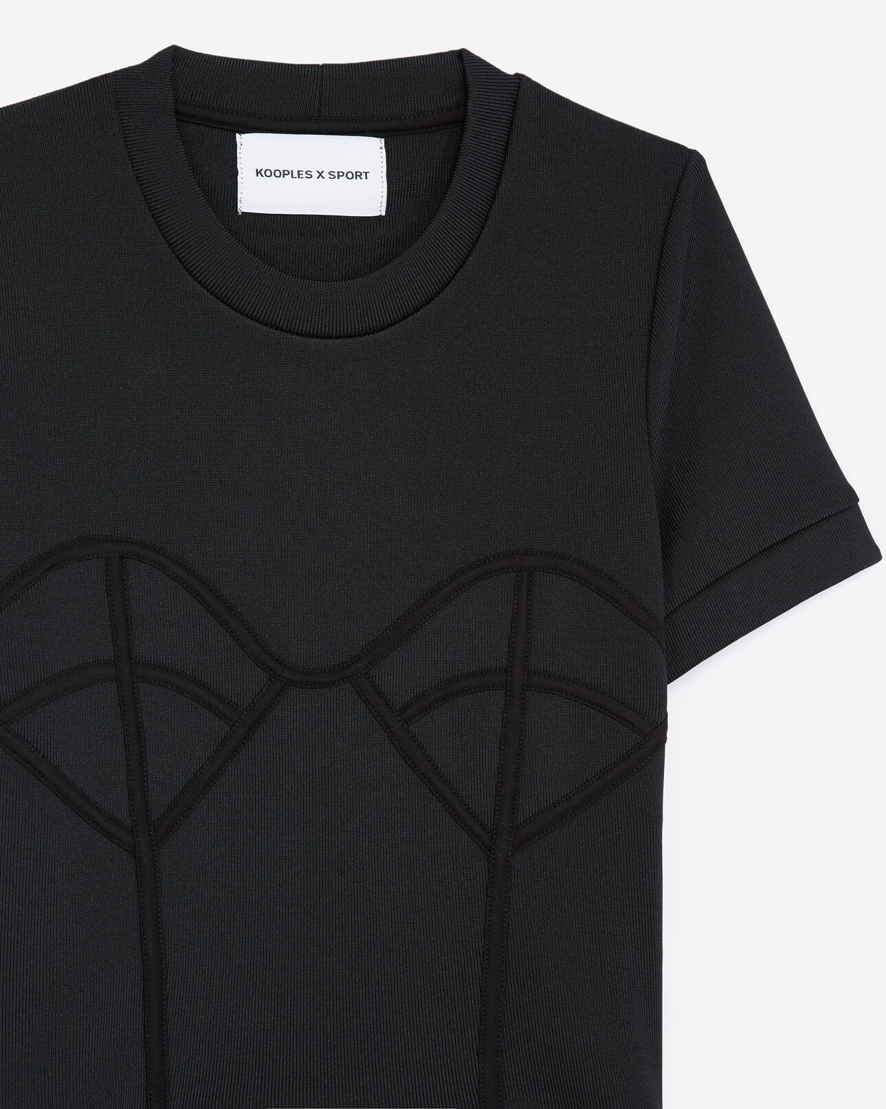 The Kooples DAMEN BLACK schwarzes strick-t-shirt