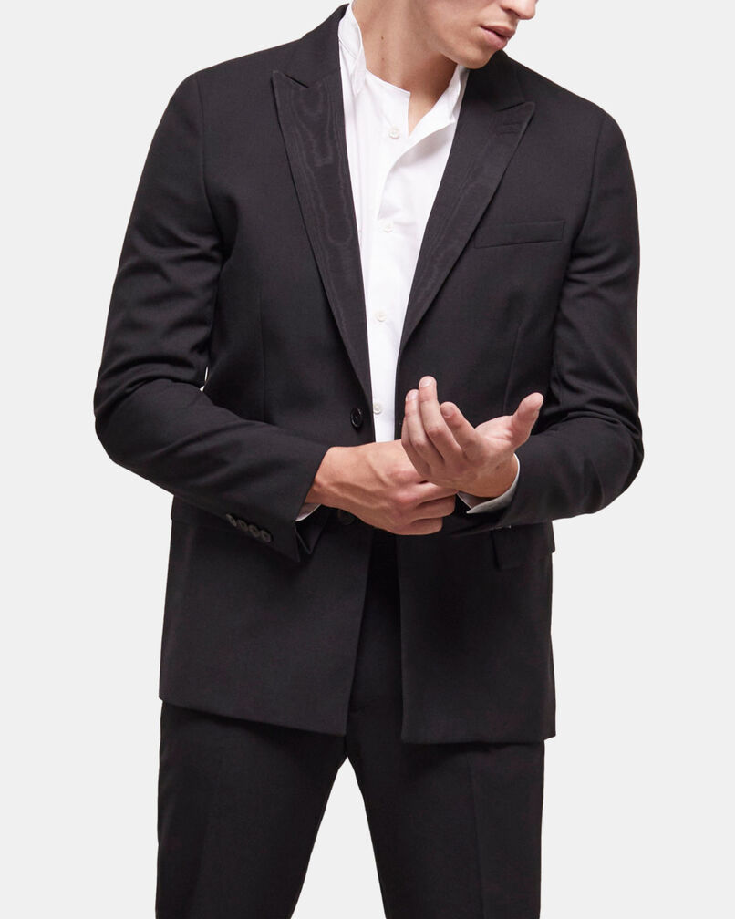 The Kooples HOMME BLACK veste de costume en laine noire