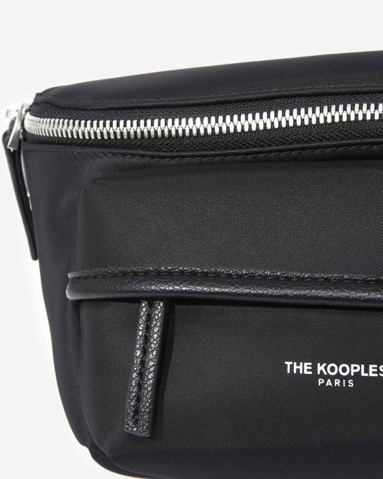 The Kooples MEN BLACK black waist bag with tape logo