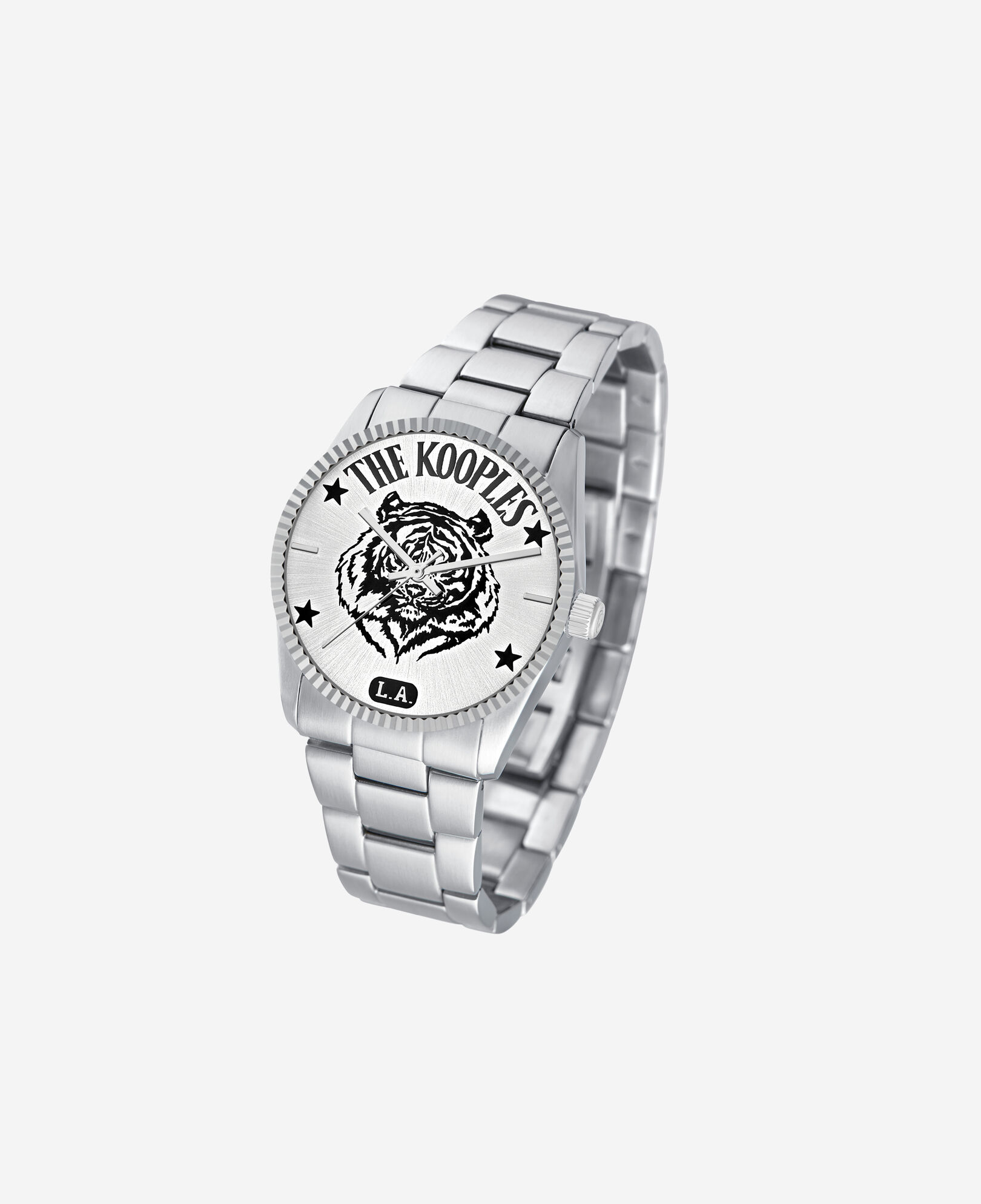 The Kooples MIXED SILVER  l.a. tiger watch