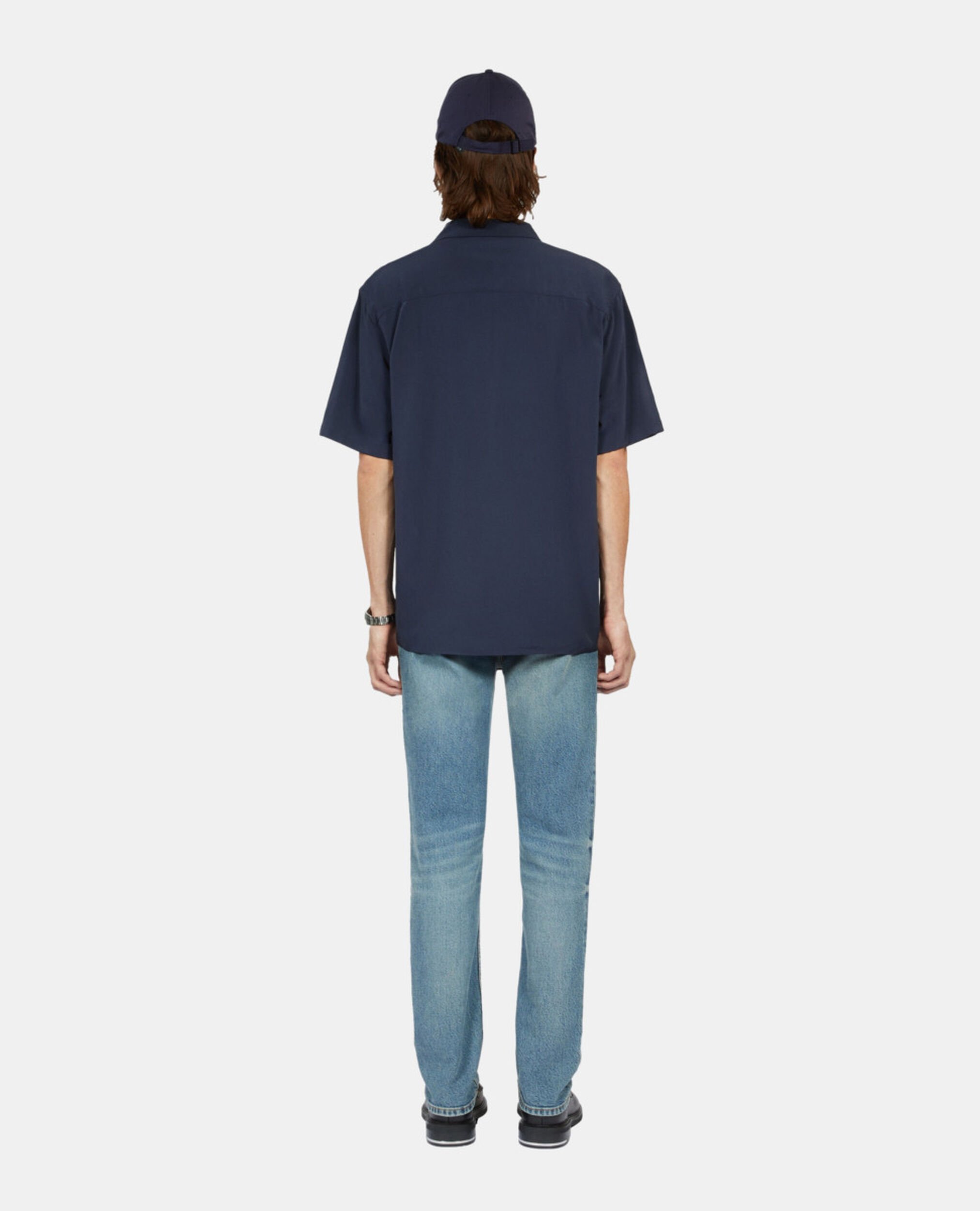 Chemise manches courtes bleu marine, NAVY, hi-res image number null