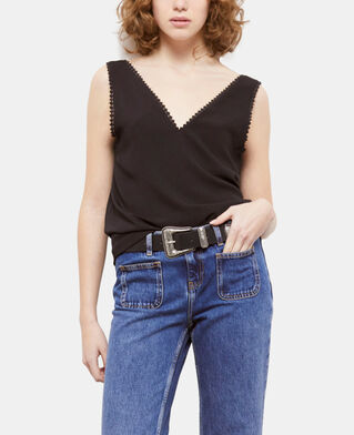 The Kooples FEMME BLACK top noir