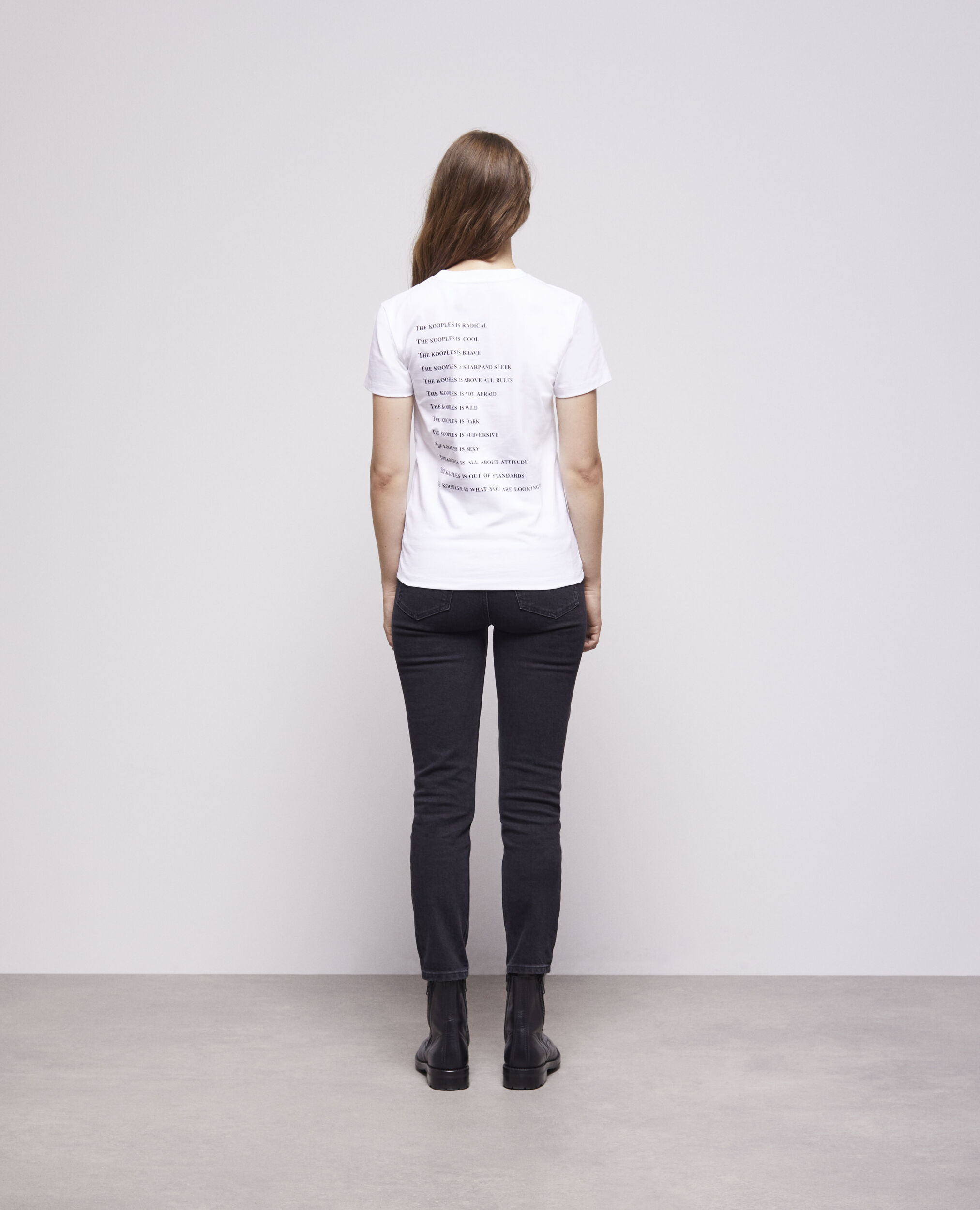 Weißes T-Shirt Damen, WHITE, hi-res image number null