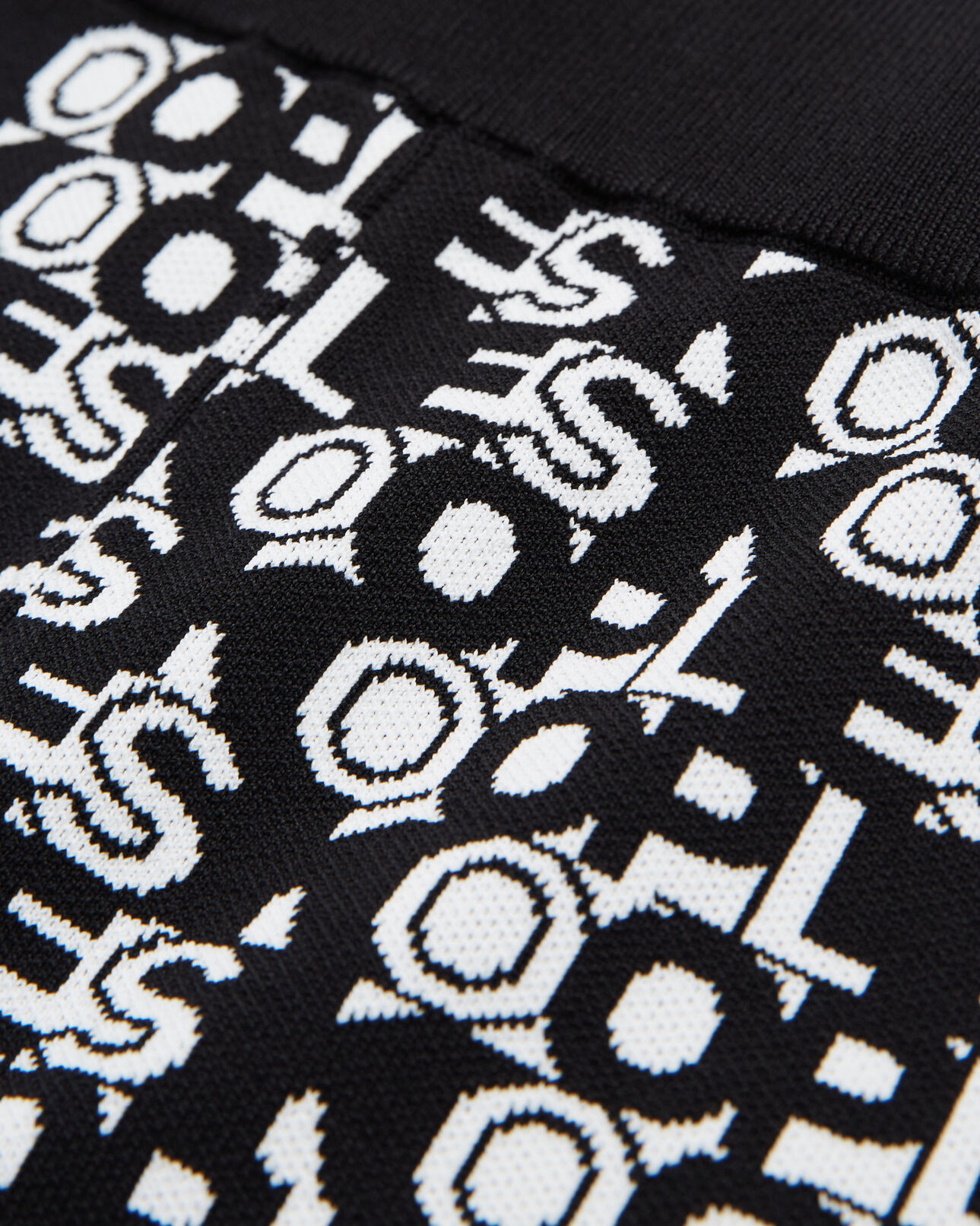 The Kooples FEMME BLACK WHITE short cycliste en maille à logo
