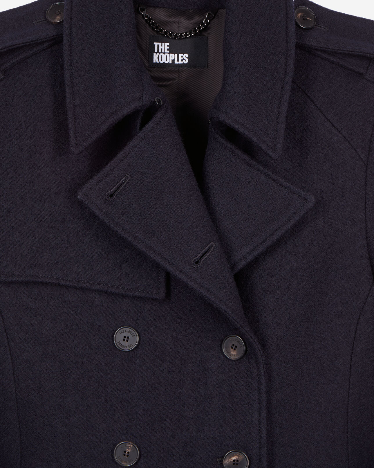The Kooples FEMME DARK NAVY manteau long style trench bleu marine