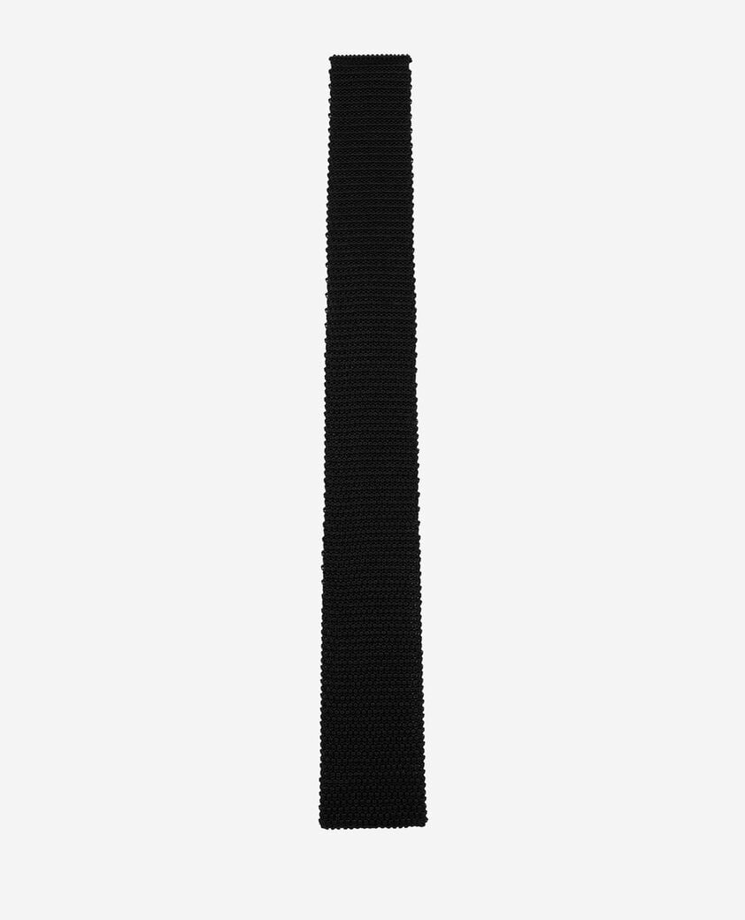 The Kooples MEN BLACK black silk knit tie