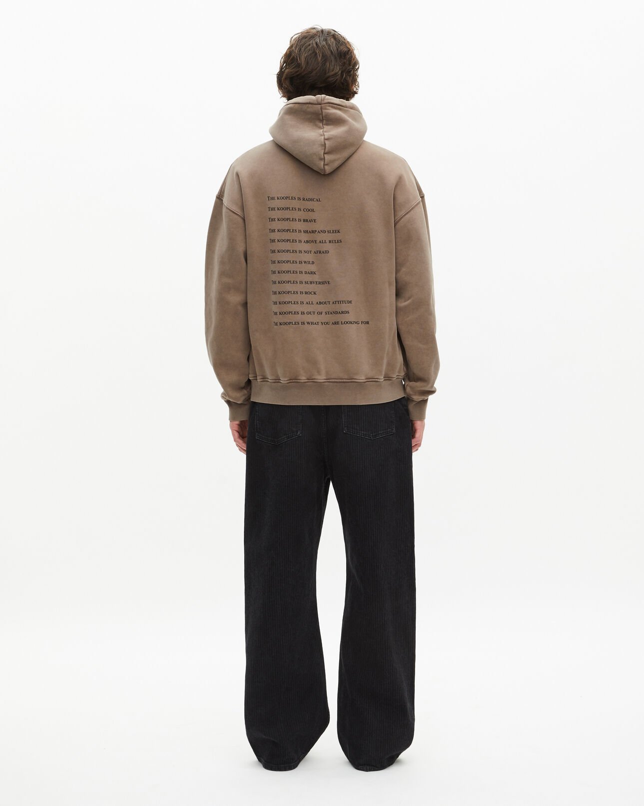 The Kooples HOMBRE CHOCOLATE what is sudadera con capucha marrón claro