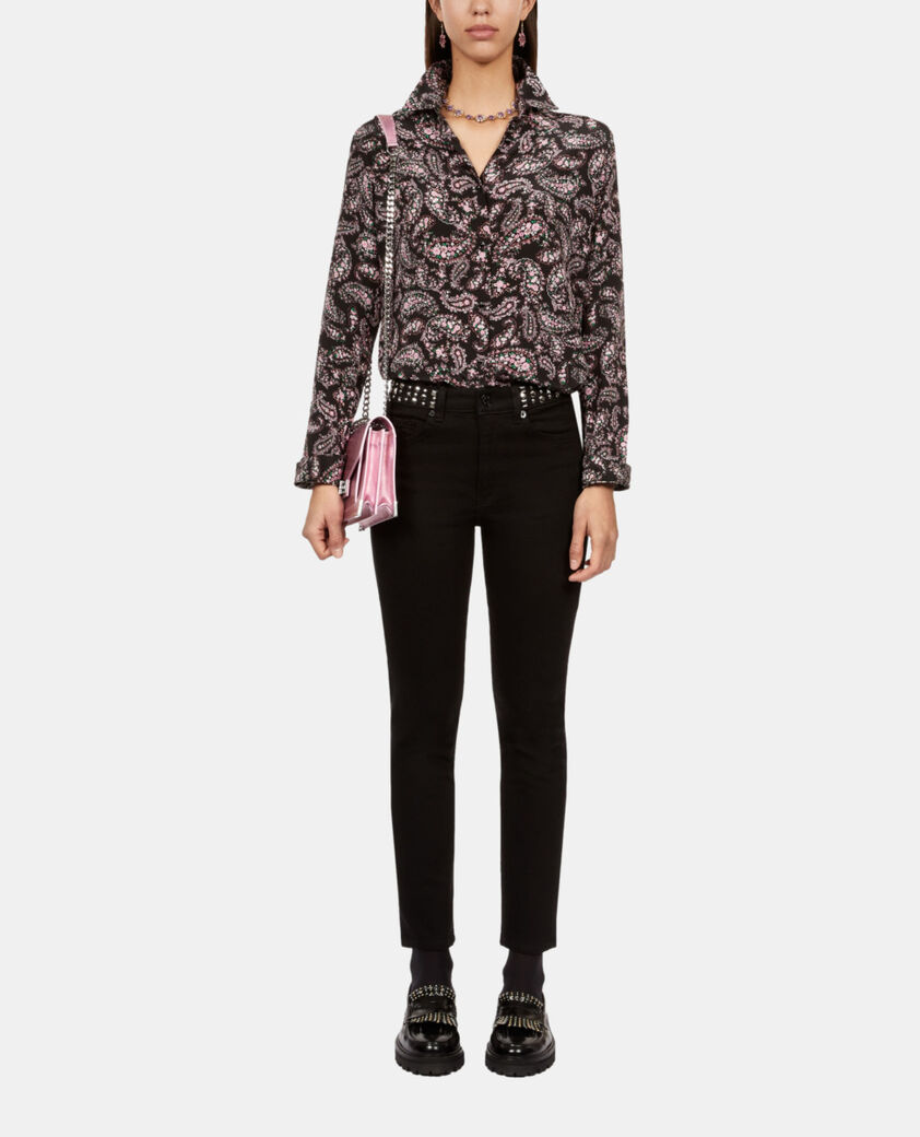The Kooples F BLACK / PINK printed shirt