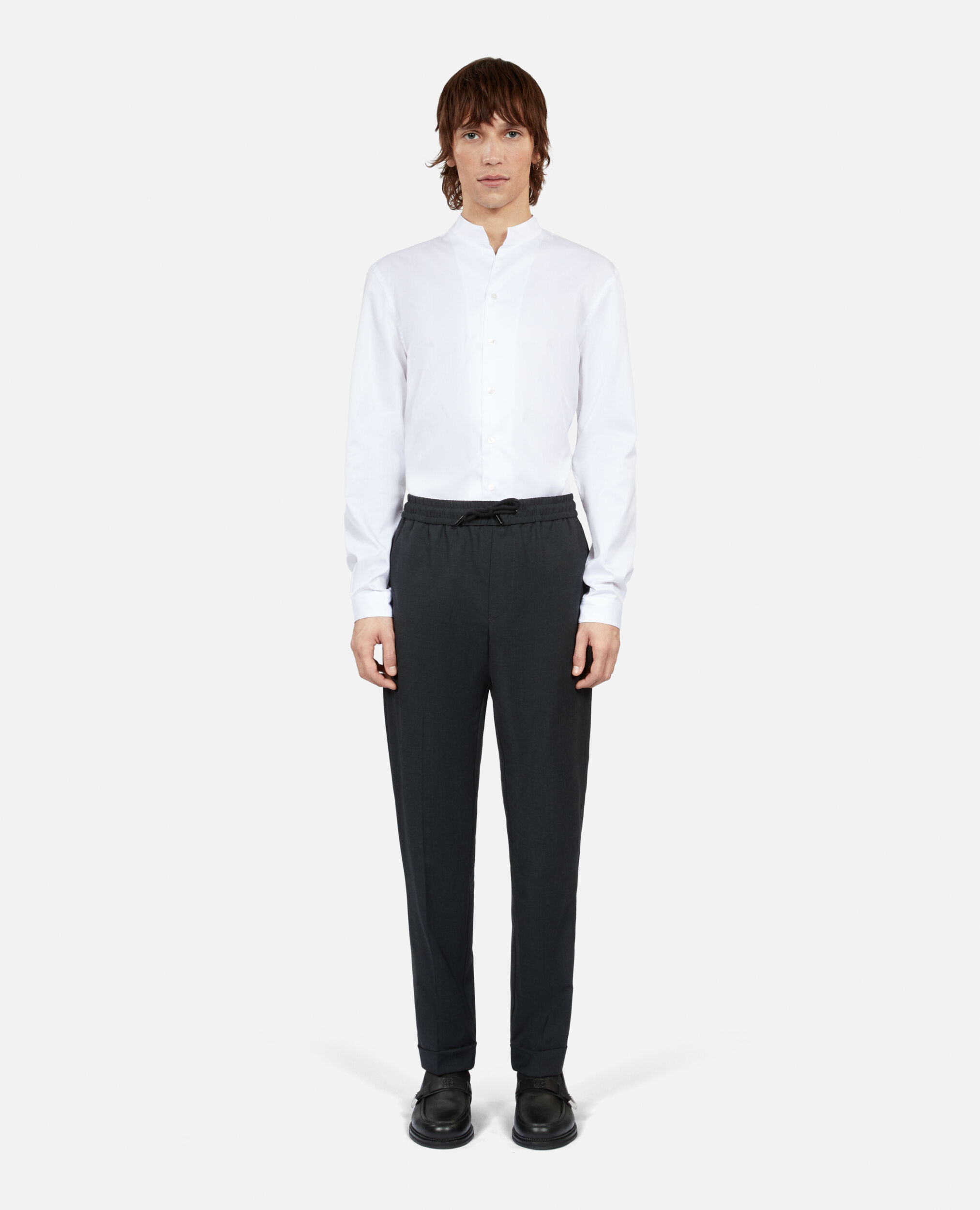 Grey checked trousers, DARK GREY, hi-res image number null