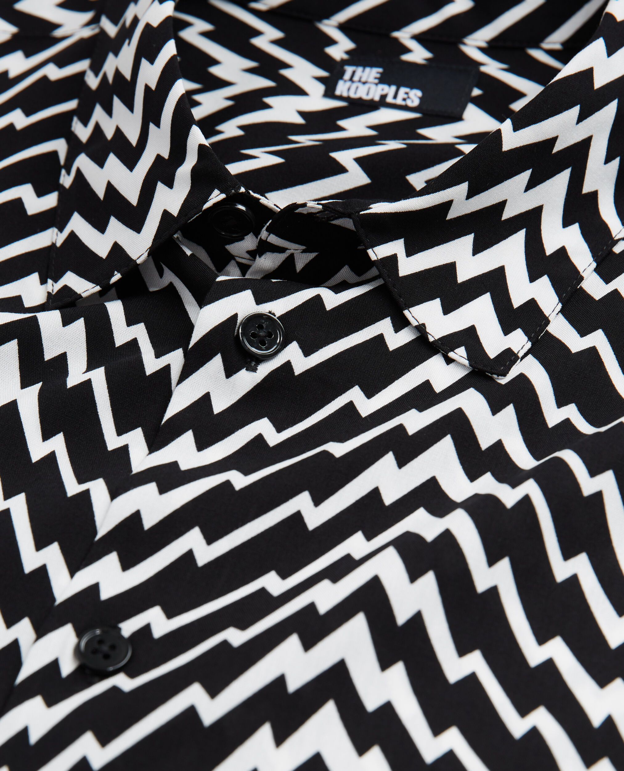 Printed classic collar shirt The Kooples US
