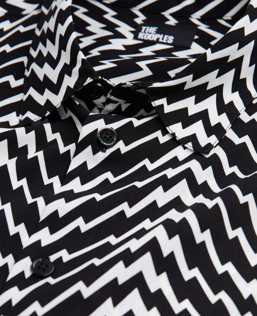 printed classic-collar shirt