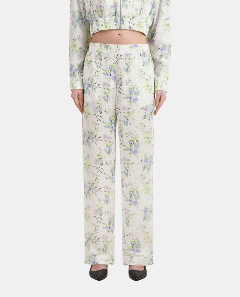 The Kooples MUJER LIGHT BLUE/WHITE pantal&oacute;n estampado