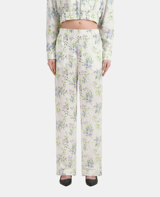 The Kooples DAMEN LIGHT BLUE/WHITE hose mit print