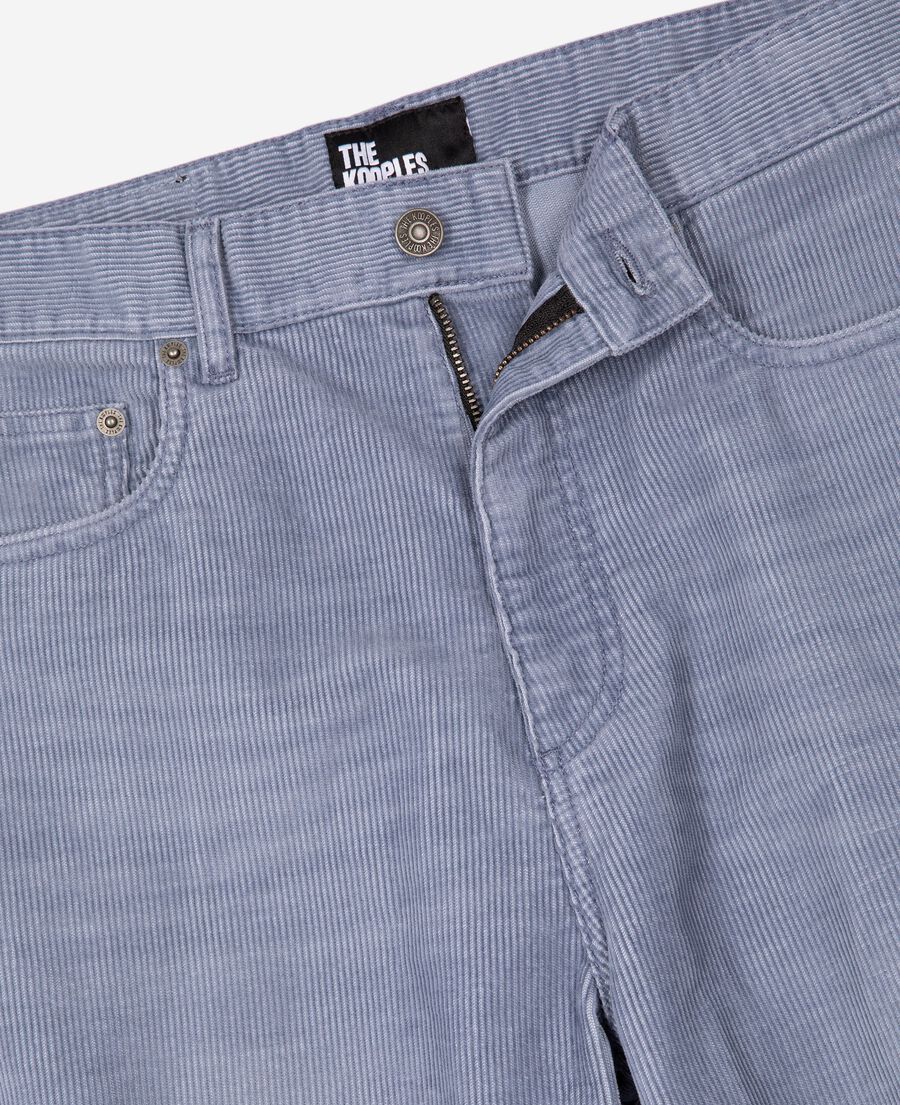 The Kooples MEN BLUE blue corduroy straight-leg jeans