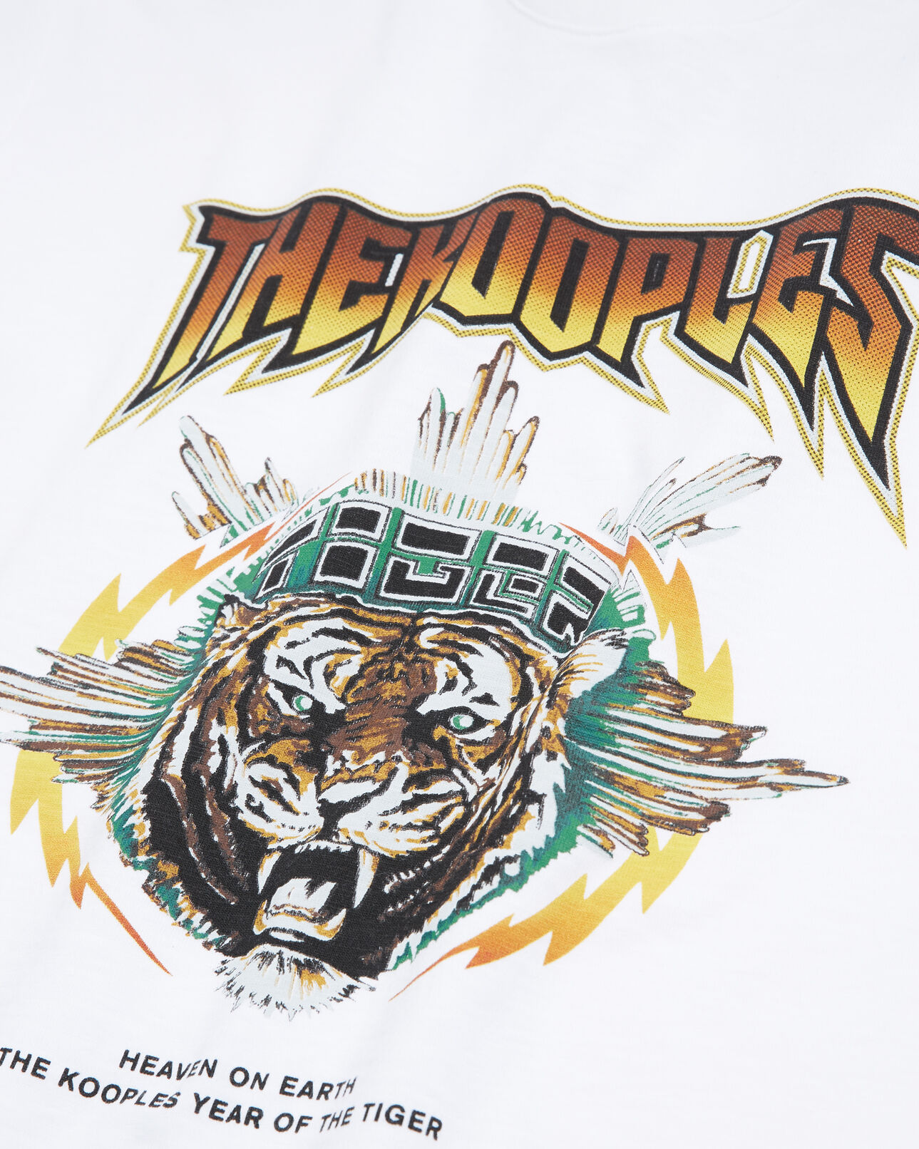 The Kooples HOMME WHITE t-shirt tigre rock blanc