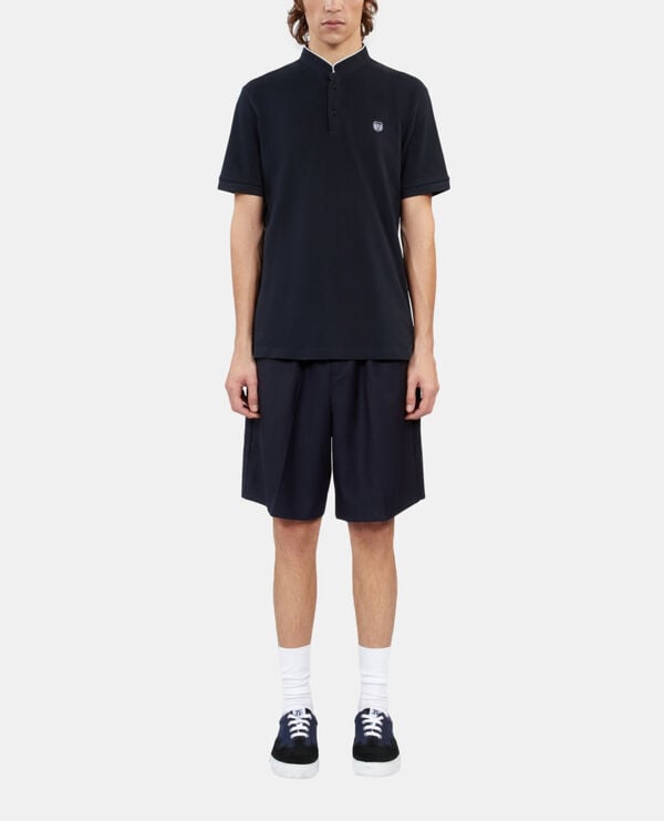 The Kooples HOMME NAVY polo en coton piqué bleu marine