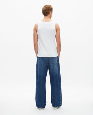 The Kooples HERREN WHITE tanktop mit stickerei wappen weiß