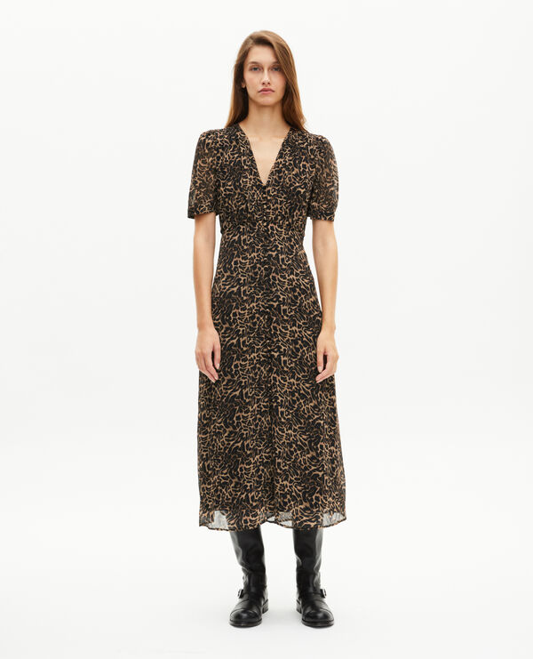 The Kooples FEMME LEOPARD robe longue imprimé léopard