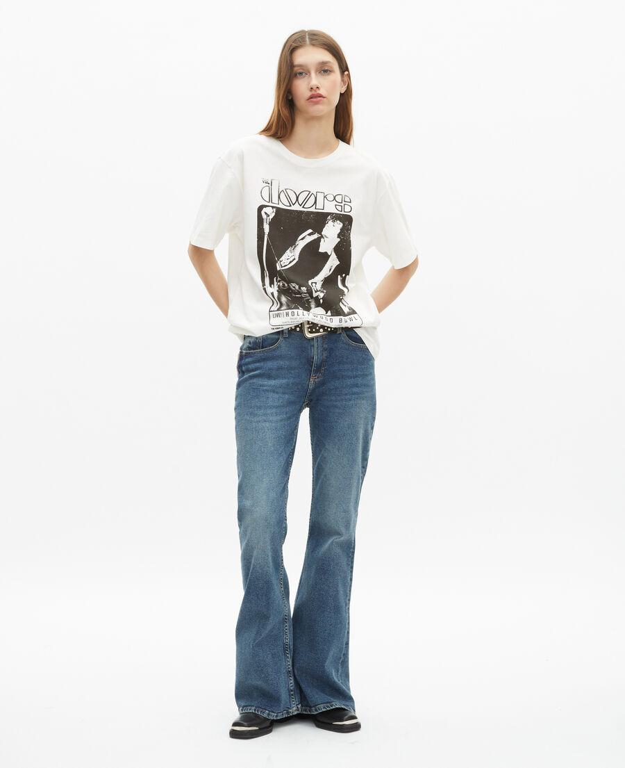 The Kooples MIXED ECRU mixed t-shirt the doors x the kooples ecru