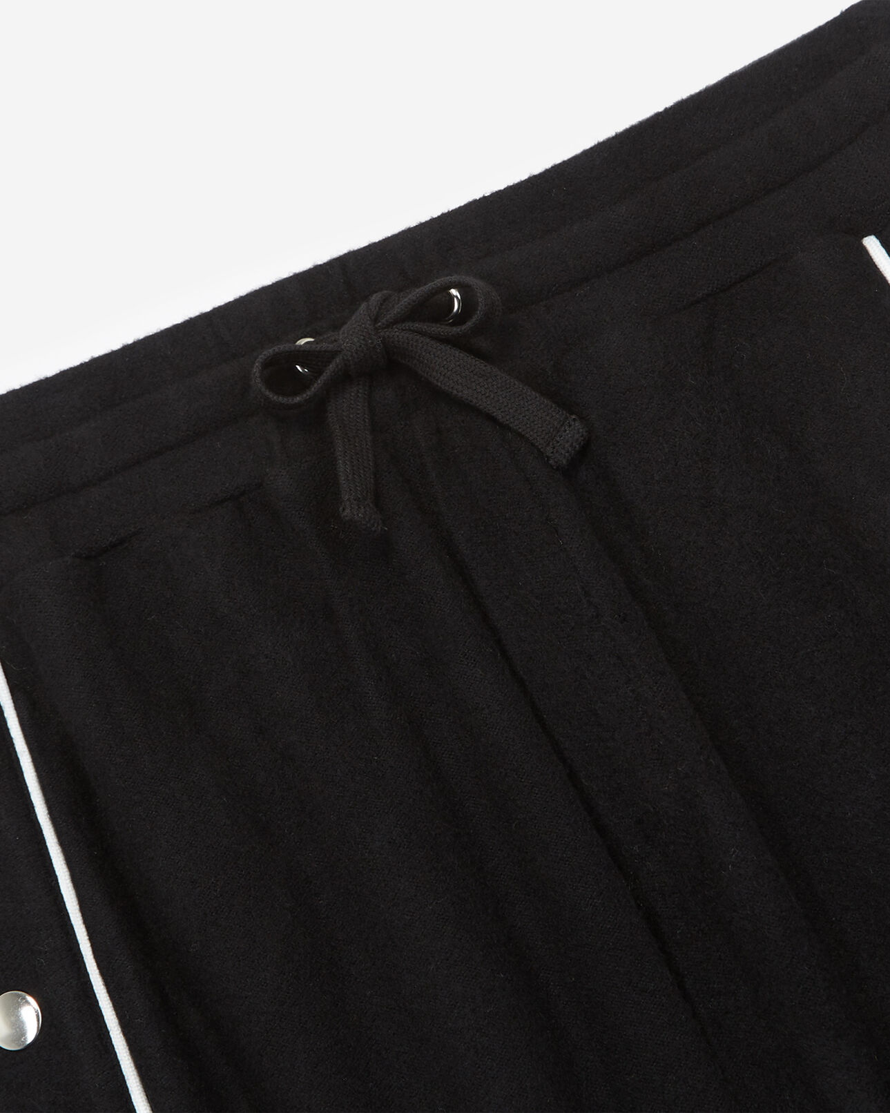 The Kooples WOMEN BLACK women's black joggers with contrasting strips