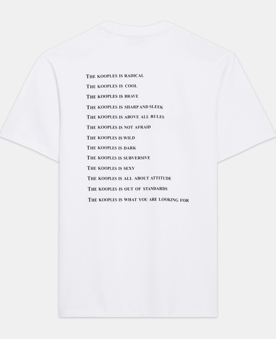weißes t-shirt mit leopardenmuster und "what is"-schriftzug