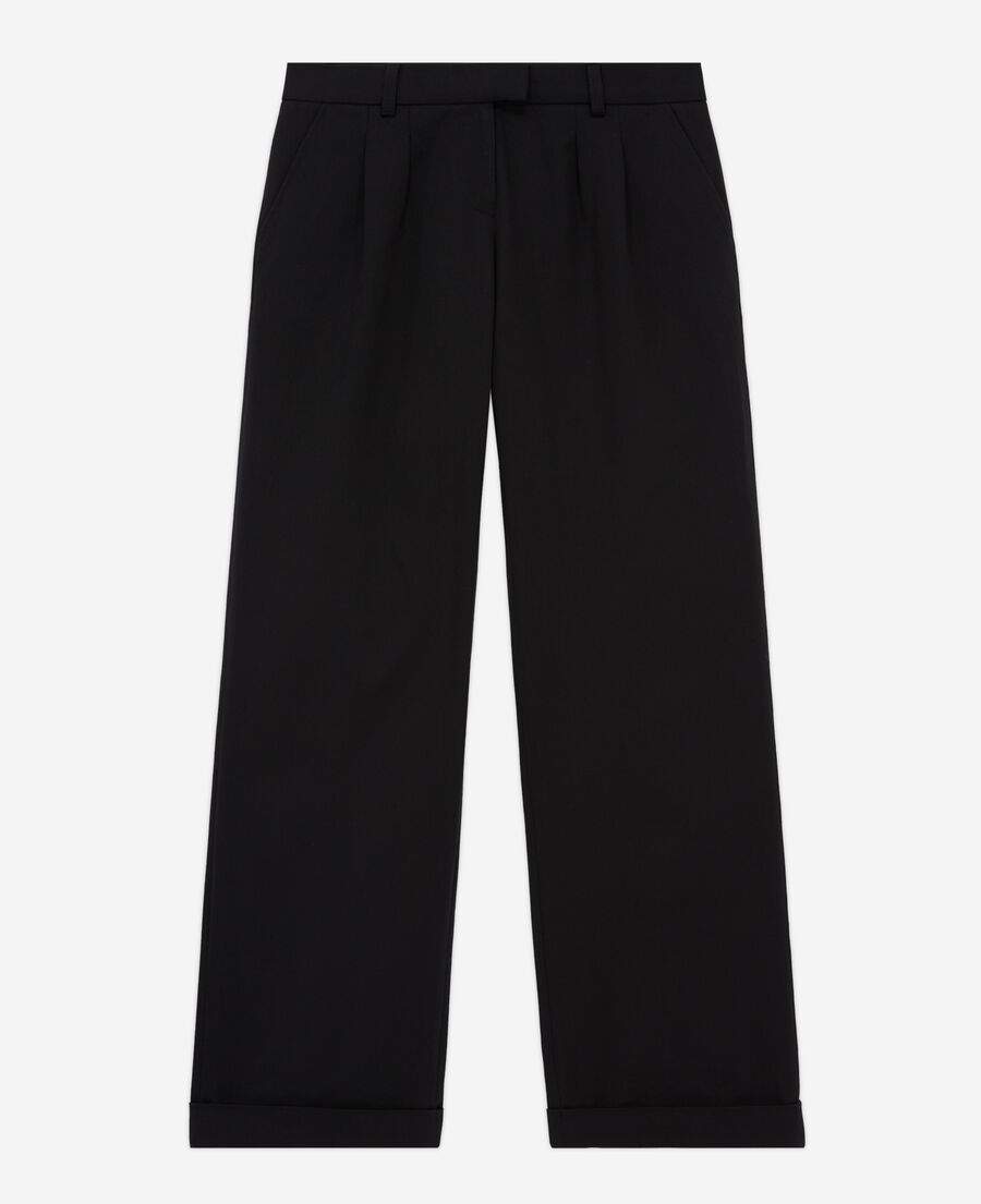 wide-leg black pants