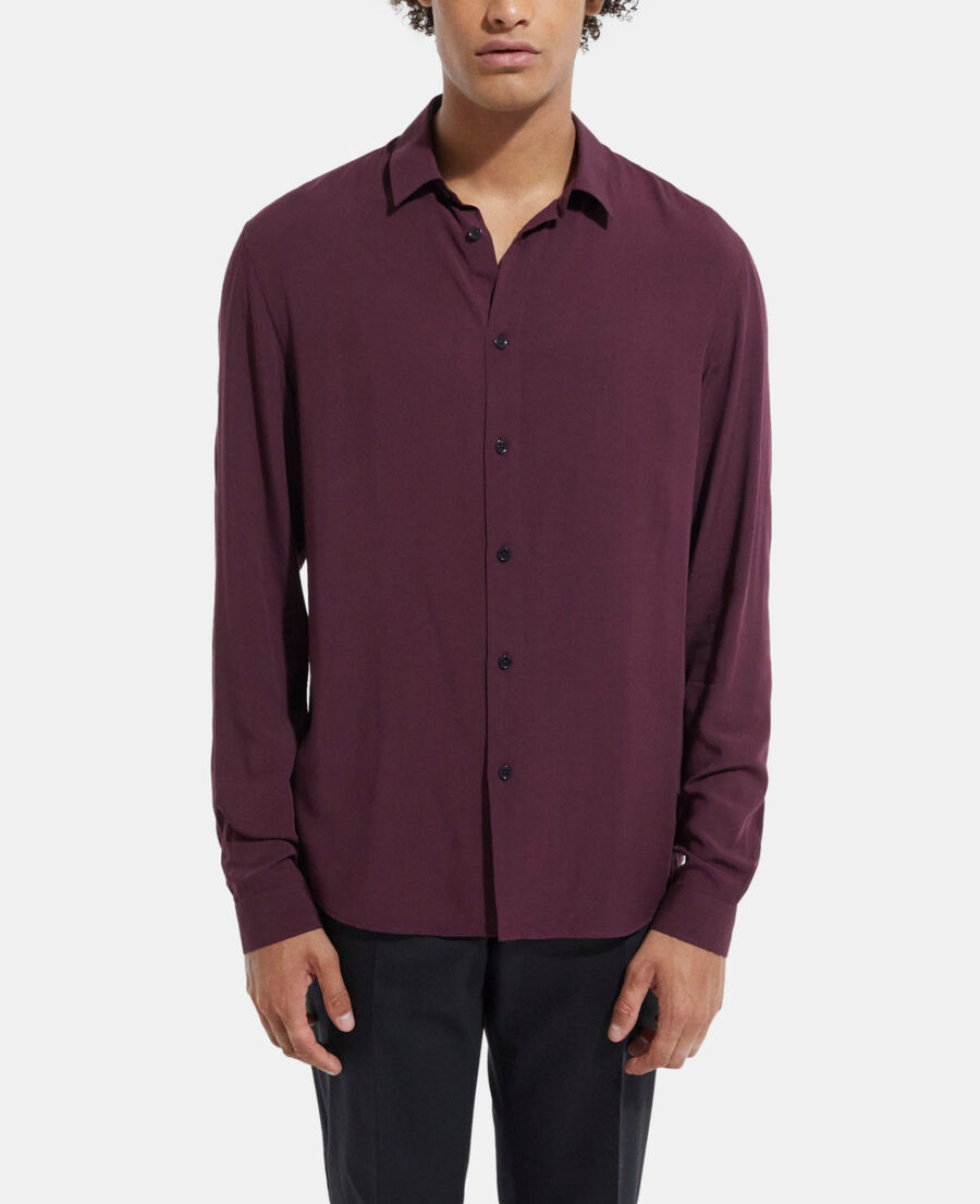 red shirt with classic collar
