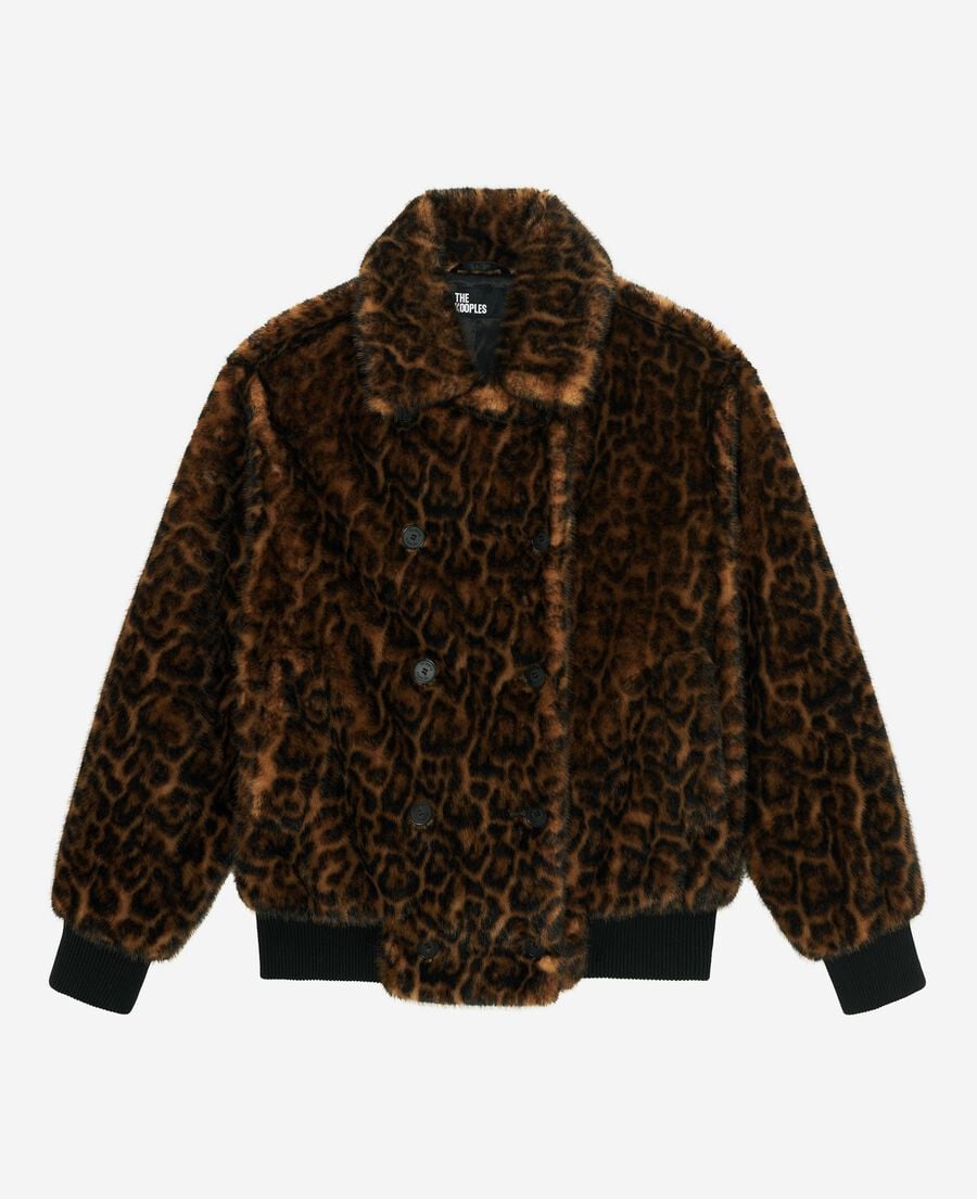 The Kooples F LEOPARD leopard fur-effect coat